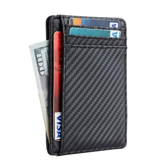 EXINOZ Leather Minimalist Wallet RFID Blocking