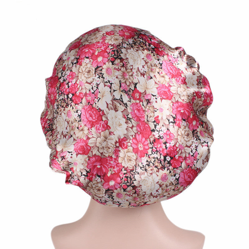 European And American Style Wide-Brimmed Satin Dome Night Hat
