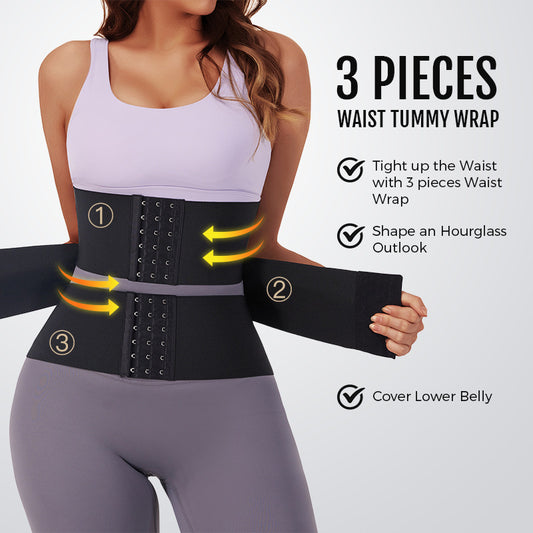 Women's Sports Sweat Waist Trainer Double Belt Breasted Corset