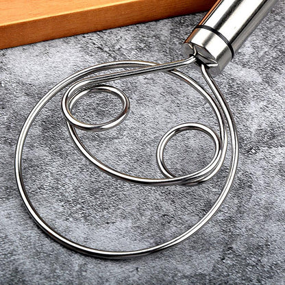 Stainless Steel Danish Flour Binocular Coil Mixer Manual Dough Mixer And Dough Tool Mixing Stick