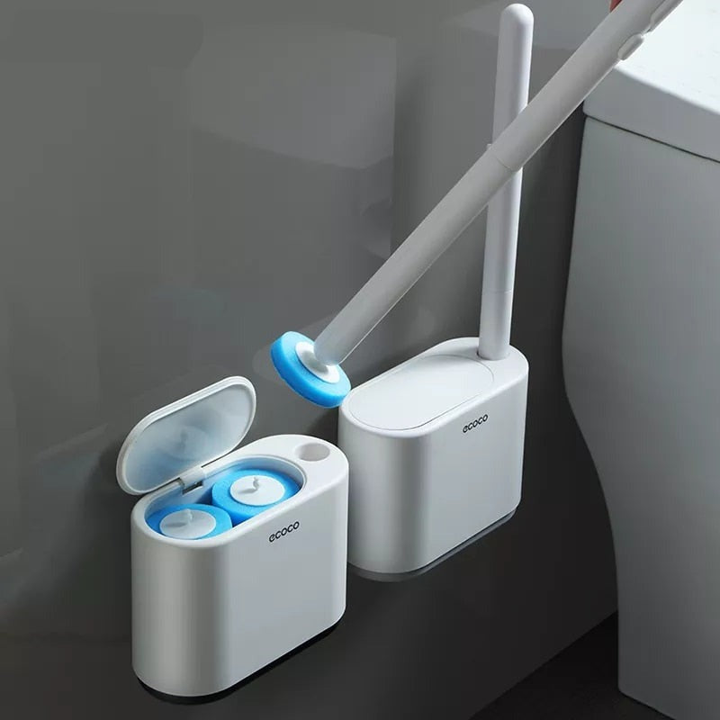 Disposable Toilet Brush With Cleaning Liquid Wall-Mounted Cleaning Tool