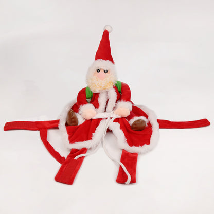 Pet Santa Claus Riding Clothing