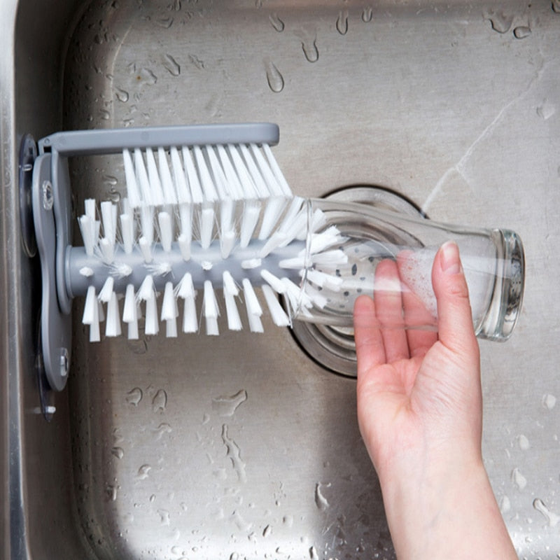 Sink Water Bottle Cleaning Brush Glass