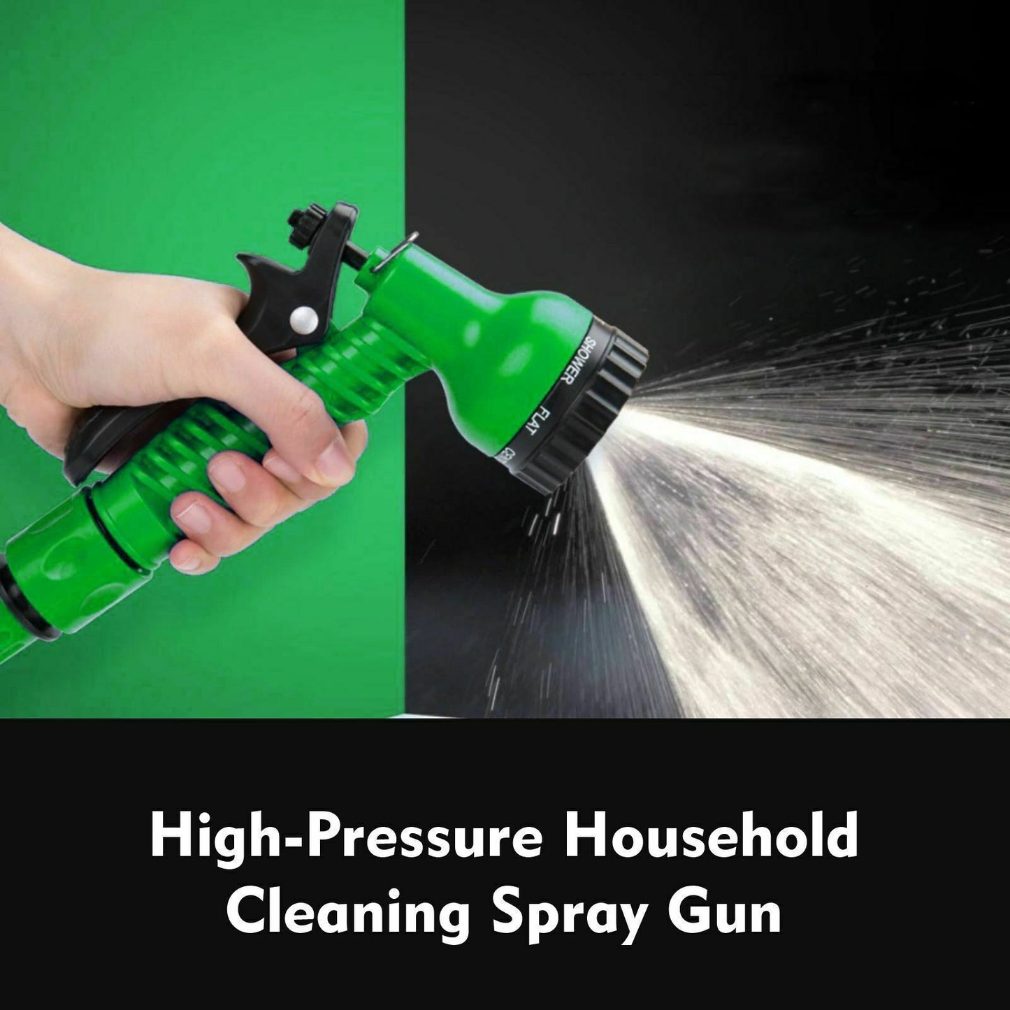 7Function Spray Nozzle 100FT Water Hose Gun Multi Pattern Garden Adjustable Mist