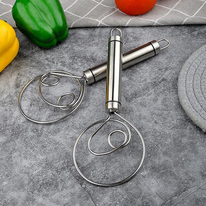 Stainless Steel Danish Flour Binocular Coil Mixer Manual Dough Mixer And Dough Tool Mixing Stick