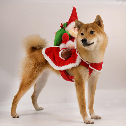 Pet Santa Claus Riding Clothing