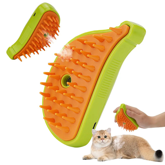 SteamGroom 3-in-1 Pet Brush for Cats & Dogs